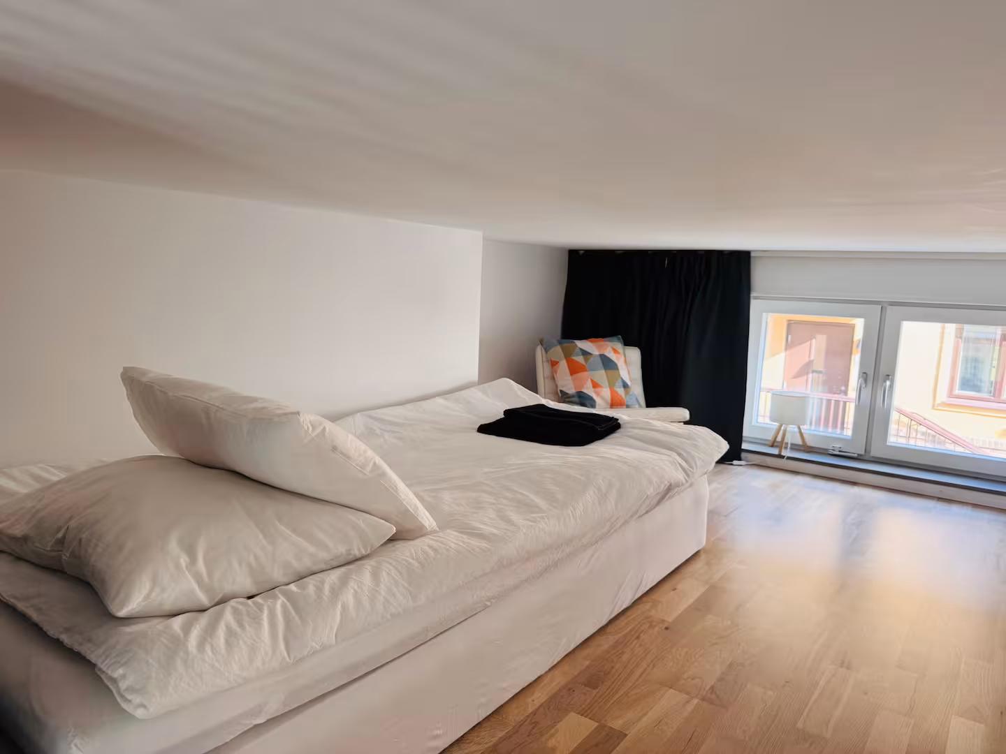Sleeping loft with double bed